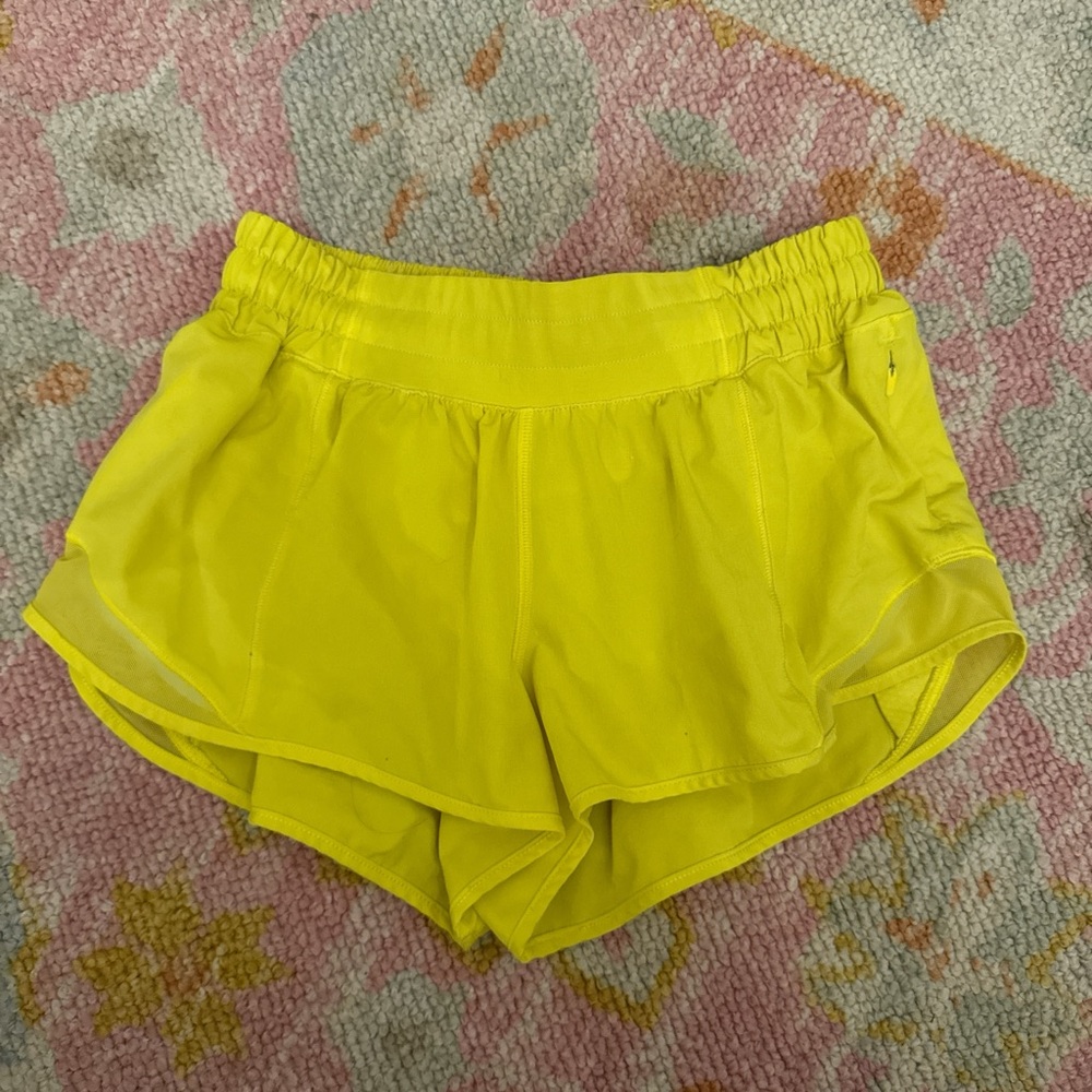 Lululemon Athletica Vibrant Yellow Athletic Shorts